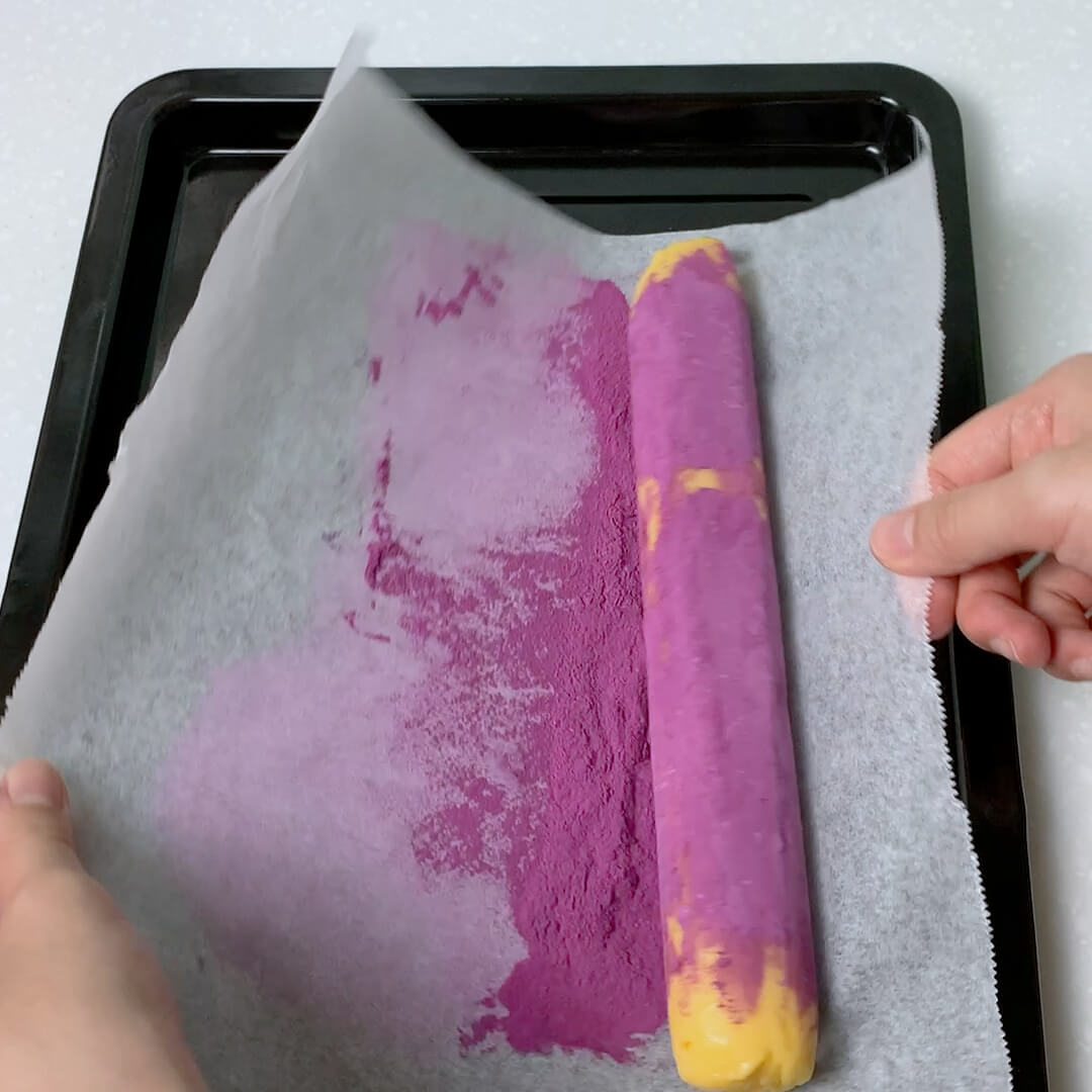 地瓜餅乾食譜：沾紫薯粉