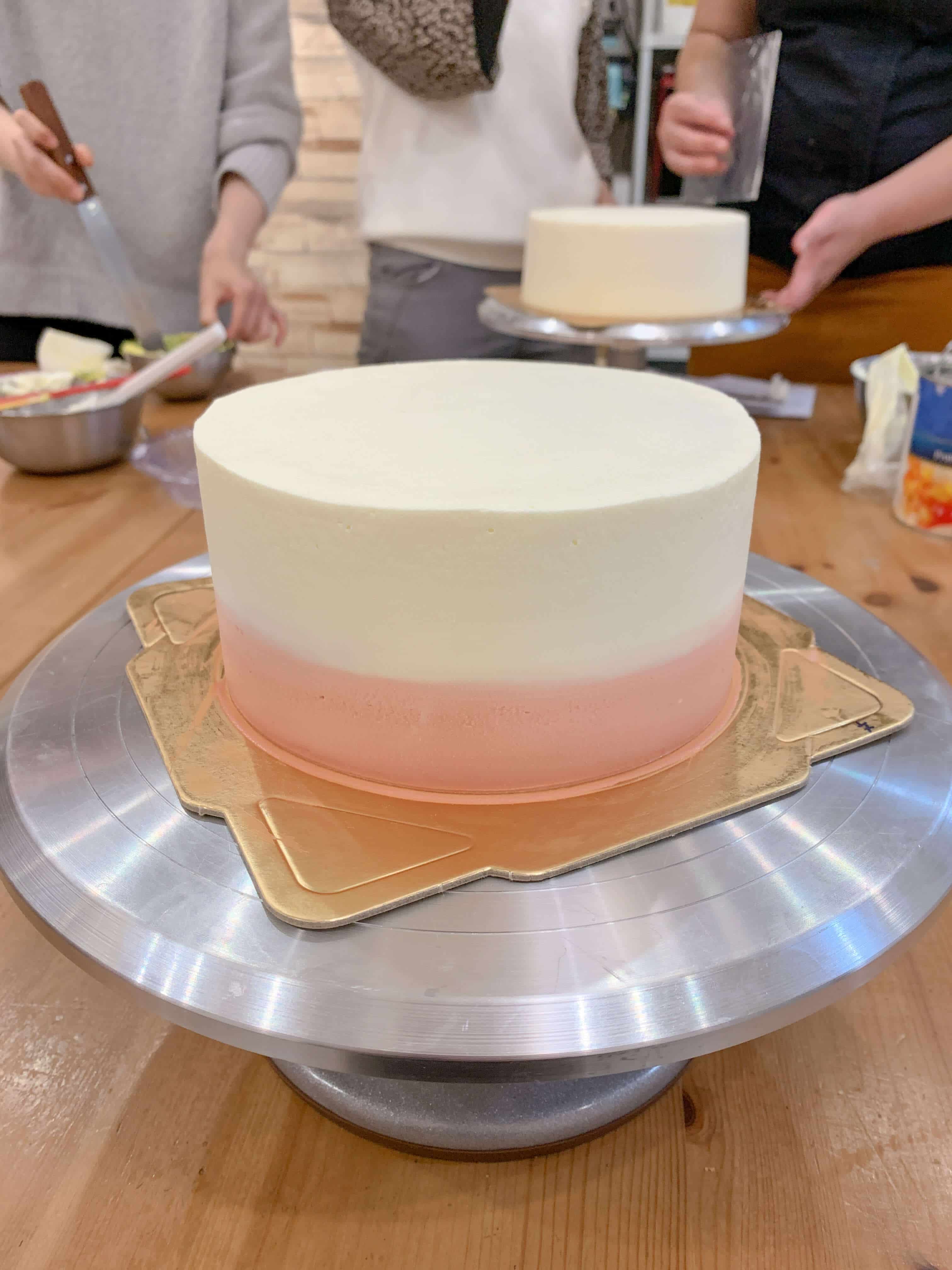 蛋糕抹面課程：漸層抹面